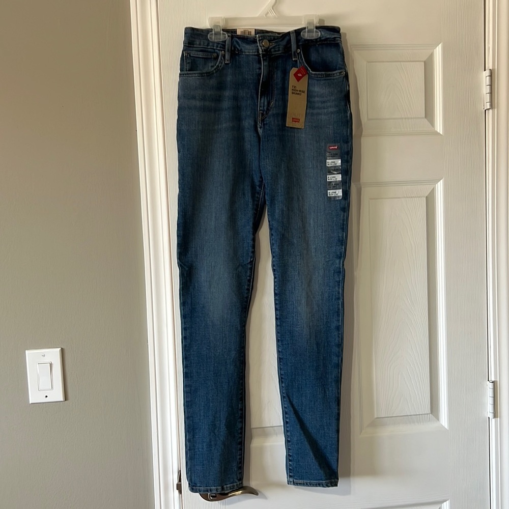High-rise skinny jeans